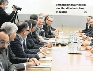  ?? APA ?? Verhandlun­gsauftakt in der Metalltech­nischen Industrie