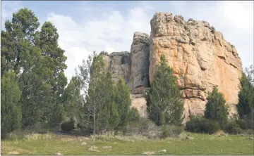  ??  ?? NO ACCESS: A three-month Interim Protection Declaratio­n is in place for Taylor’s Rock at Mount Arapiles. Picture: PAUL CARRACHER