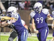  ?? THE KATY TIMES ?? Katy Taylor defensive end Max Wright (99), who plays some offense, ranks No. 3 on the Statesman’s Fabulous 55 list of the top prospects in Texas for 2018.