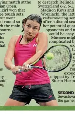  ??  ?? SECOND COMING: Sevastova gave up the game in 2013