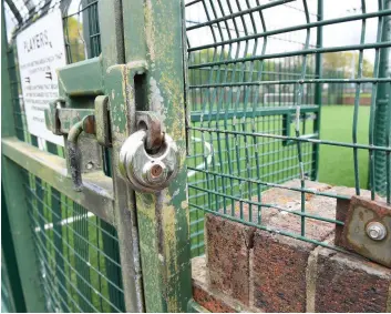  ??  ?? Gates closed
Wishaw Sports Centre remains shut for now