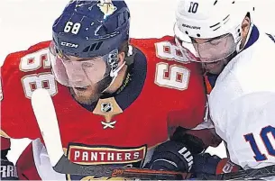 ?? ANDRE RINGUETTE/FREESTYLE PHOTO GETTY IMAGES ?? Free-agent forward Mike Hoffman has registered at least 26 goals in five of his six full NHL campaigns, including 29 for the Panthers in the pandemic-shortened 2019-2020 season.