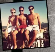  ??  ?? Jack Laugher, Tom Daley and Chris Mears courtesy of Instagram.