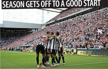  ?? ?? A GLIMPSE OF NEWCASTLE’S FUTURE
AS EDDIE HOWE’S SIDE DOMINATE