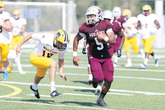  ?? GREG MASON FILES ?? Jackson Bennett of Ottawa was a first team OUA all-star. The Eskimos need help in the secondary, and Bennett would fit the bill at No. 6 in Thursday’s CFL draft.