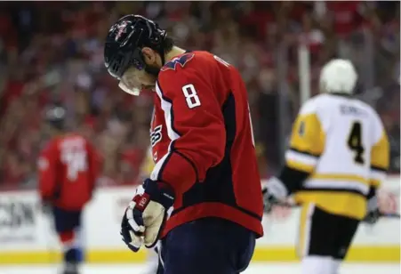  ?? PATRICK SMITH/GETTY IMAGES ?? Alex Ovechkin’s quest for his first Stanley Cup ring is over for another season, after another Game 7 defeat on home ice.