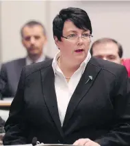  ?? PAUL DALY / THE CANADIAN PRESS FILES ?? Newfoundla­nd and Labrador Finance Minister Cathy Bennett late last year told reporters she “was bullied online and there was lots of language that I felt was inappropri­ate.”