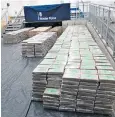  ?? ?? The haul of 5.7 tons of cocaine, which was bound for the Port of Hamburg