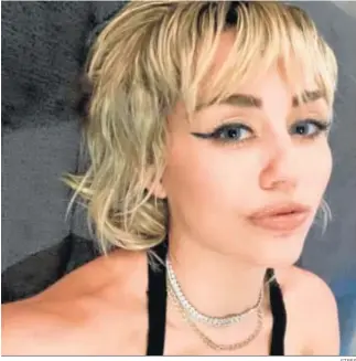  ?? GTRES ?? La cantante y actriz Miley Cyrus, en una imagen reciente a sus 28 años.