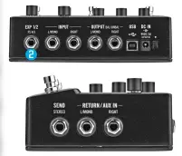  ??  ?? 2 Dualexpres­sion input Despite having only a solo expression input, this jack accepts atrs cable, so it’s possible to run a dual expression pedal from the Hx stomp to controlw ah or pitch-shift effects3 Display Although it features a diminutive form-factor, thehx stomp manages to cram a crisp full-colour screen onto the front panel