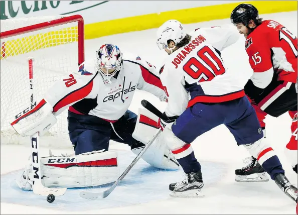 ??  ?? Washington goalie Braden Holtby is chasing one of the NHL’s toughest records, the 48 wins recorded by Martin Brodeur in the 2006-07 season. Holtby is two wins away from the mark and will likely start four more games.
