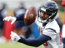  ?? Brett Coomer / Staff photograph­er ?? Wide receiver Braxton Miller hopes his status on the Texans’ roster is no longer up in the air.