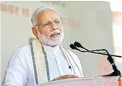  ?? PTI ?? Prime Minister Narendra Modi speaks during the inaugurati­on of various developmen­t projects in Varanasi on Tuesday