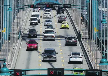  ?? NICK PROCAYLO ?? The Mobility Pricing Independen­t Commission’s report on potential new charges in Metro Vancouver to reduce congestion, such as on Lions Gate Bridge, has been greeted by silence from the province.