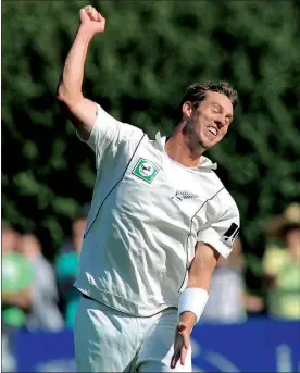  ??  ?? New Zealand’s Brent Arnel celebrates the wicket lbw of Australia’s Simon Katch for 79 on the first day of the first Internatio­nal cricket test, Basin Reserve, Wellington, on Friday, March 19, 2010.