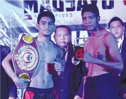  ?? SUNSTAR FOTO / RUEL ROSELLO ?? TITLE DEFENSE. Undefeated knockout artist Mark Magsayo will face former world title challenger Daniel Diaz in the main event of Pinoy Pride 41.