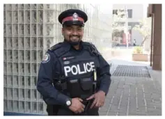  ??  ?? Const. Niran Jeyanesan said it was “the right thing to do” to buy an outfit for a teen who was allegedly trying to shoplift clothes for a job interview.