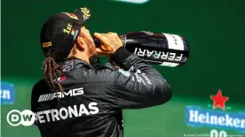  ??  ?? Lewis Hamilton might have dropped to third but drove well to seal the win