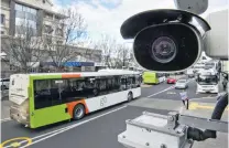  ?? PHOTO: GERARD O’BRIEN ?? Switched on working.
. . . CCTV cameras at Dunedin’s bus hub are finally