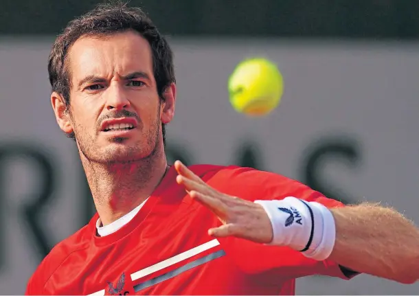  ??  ?? MAJOR UNCERTAINT­Y: Andy Murray could miss next month’s Australian Open in Melbourne after testing positive for coronaviru­s.
