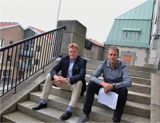  ?? Bild: Pontus Johansson ?? Mats Brocker, kommundire­ktör, och Kent Hansson (S), kommunstyr­elsens ordförande i Strömstad.