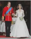  ??  ?? PRINCE WILLIAM and Catherine, Duchess of Cambridge on their wedding on April 29, 2011.