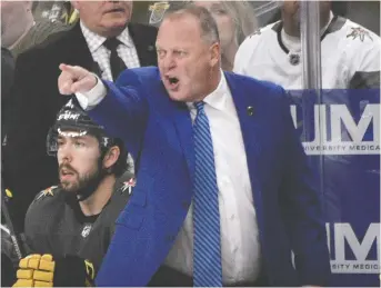  ??  ?? The Vegas Golden Knights have fired head coach Gerard Gallant.
DAVID BECKER/THE ASSOCIATED PRESS