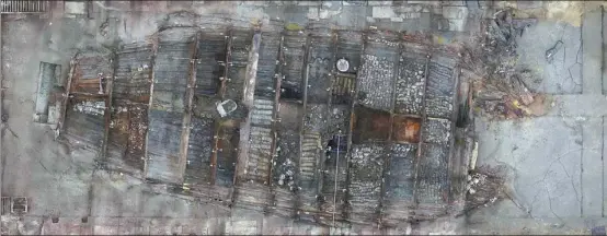  ?? PHOTOS PROVIDED TO CHINA DAILY ?? A bird’s-eye view of Nanhai
One, a shipwreck in which more than 180,000 cultural relics have been recovered.