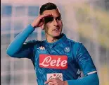  ??  ?? Cannoniere Arkadiusz Milik, 24 anni, esulta dopo il gol