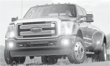  ?? Ford photos ?? Ford’s second-generation 6.7-liter Power Stroke V8 turbodiese­l now boasts 440 horsepower, up from 400 horsepower, and 860 lb.-ft. of torque, up from 800 lb.-ft., across all Super Duty models from F-250 to F-450.