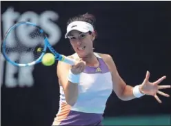  ??  ?? Garbiñe Muguruza, durante su partido contra Kiki Bertens.