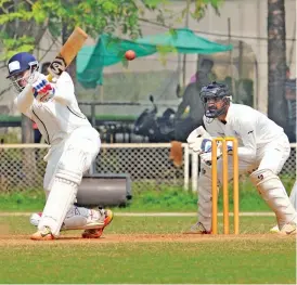  ?? — PTI ?? Mumbai’s Shreyas Iyer en route to his 138 against Tamil Nadu in their Ranji Trophy match in Mumbai on Friday.