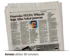  ??  ?? Keratan akhbar BH semalam.