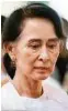  ??  ?? Aung San Suu Kyi spricht von „Terroriste­n“