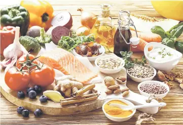  ??  ?? A Mediterran­ean diet as one with a high intake of fruits, vegetables, nuts and healthy oils, such as olive oil is the healthiest diet.