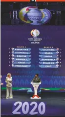  ??  ?? Joint venture...the draw for the 2020 Copa