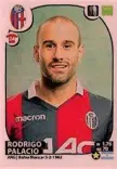  ??  ?? Prima stagione con il rossoblù di Bologna per Rodrigo Palacio FIGURINE COLLEZIONI PANINI 2017-2018