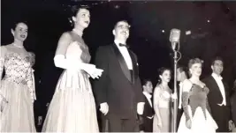  ?? SUPPLIED PHOTOS ?? LEFT: Agnes and Tom DeBartolo wait with other contestant­s at the 1952 Harvest Moon Festival, where they won the profession­al category.