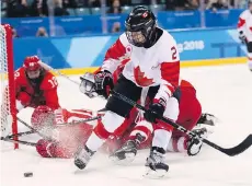  ?? JAMIE SQUIRE/GETTY IMAGES ?? Meghan Agosta, the 2010 Olympic tournament MVP, has made her employer, the Vancouver Police Department, “extremely proud” with another appearance at the Winter Games this year.