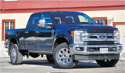  ?? DEREK MCNAUGHTON / DRIVING. CA ?? The 2017 Ford F-350 Super Duty is a roll-up-your-sleeves animal that still manages to ride beautifull­y on the highway.