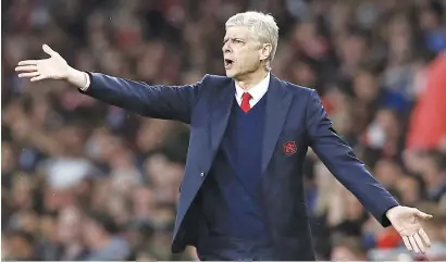  ?? Picture: Reuters ?? DREAMER. Arsenal manager Arsene Wenger believes the Gunners can sneak into the Champions League via the back door.