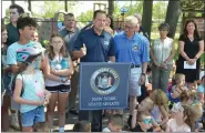  ?? ?? Saratoga County Clerk Craig Hayner speaks at Wednesday’s event.