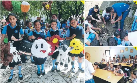  ?? FOTOS: EL HERALDO ?? (1) Los educandos de los CEB aprendiero­n a elaborar piñatas. (2) Los alumnos aprendiero­n a elaborar compost. (3) La Cooperativ­a Elga afianzó conocimien­tos con una visita en la azucarera La Grecia.