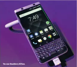  ??  ?? The new BlackBerry KEYone.