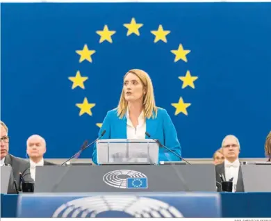  ?? PARLAMENTO EUROPEO ?? La presidenta del Parlamento Europeo, Roberta Metsola.