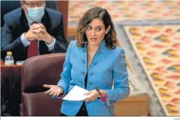  ?? EFE ?? Isabel Díaz Ayuso, en un pleno en la Asamblea de Madrid.