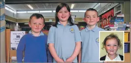  ??  ?? Tiree High School’s fab four shortliste­d for the Edinburgh Festival’s poster competitio­n. Left to right: Maurice, Jemma, Liam, and, inset, Iona.