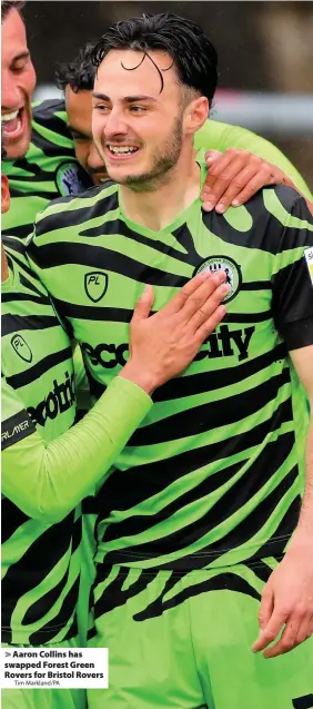  ?? Tim Markland/PA ?? Aaron Collins has swapped Forest Green Rovers for Bristol Rovers