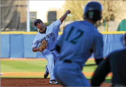  ?? TIM PHILLIS — THE NEWS-HERALD ?? Captains starter Brady Aiken gave up two runs and struck out five in four innings on April 8 at Classic Park.