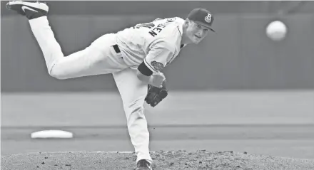  ?? MIKE KREBS ?? Drew Rasmussen delivers a pitch for the Biloxi Shuckers during a minor-league game last season. Rasmussen has a chance at making his major-league debut for the Brewers in 2020.